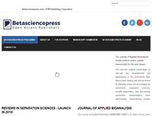 Tablet Screenshot of betasciencepress.com